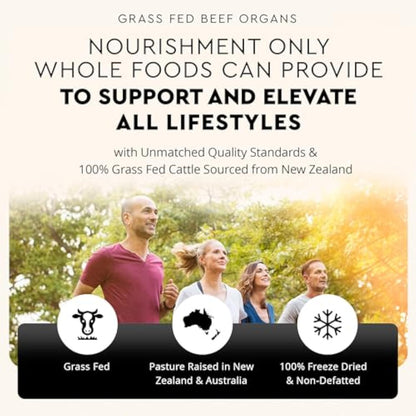 Ancestral Supplements Grass Fed Beef Organ Supplement, supports wholeBody Wellness with Proprietary Blend ofLiver, Heart, Kidney, Pancreas, Spleen,Freeze-Dried Beef, Non-GMO, 180Capsules